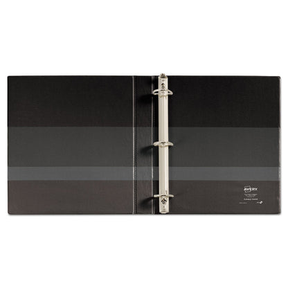 Avery Durable View Binder with DuraHinge and EZD Rings, 3 Rings, 1" Capacity, 11 x 8.5, Black, (9300)