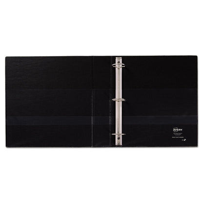 Avery Heavy-Duty Non-View Binder with DuraHinge and One Touch EZD Rings, 3 Rings, 1.5" Capacity, 11 x 8.5, Black