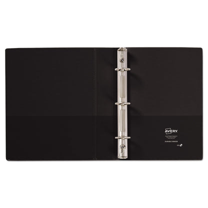 Avery Mini Size Durable View Binder with Round Rings, 3 Rings, 1" Capacity, 8.5 x 5.5, Black