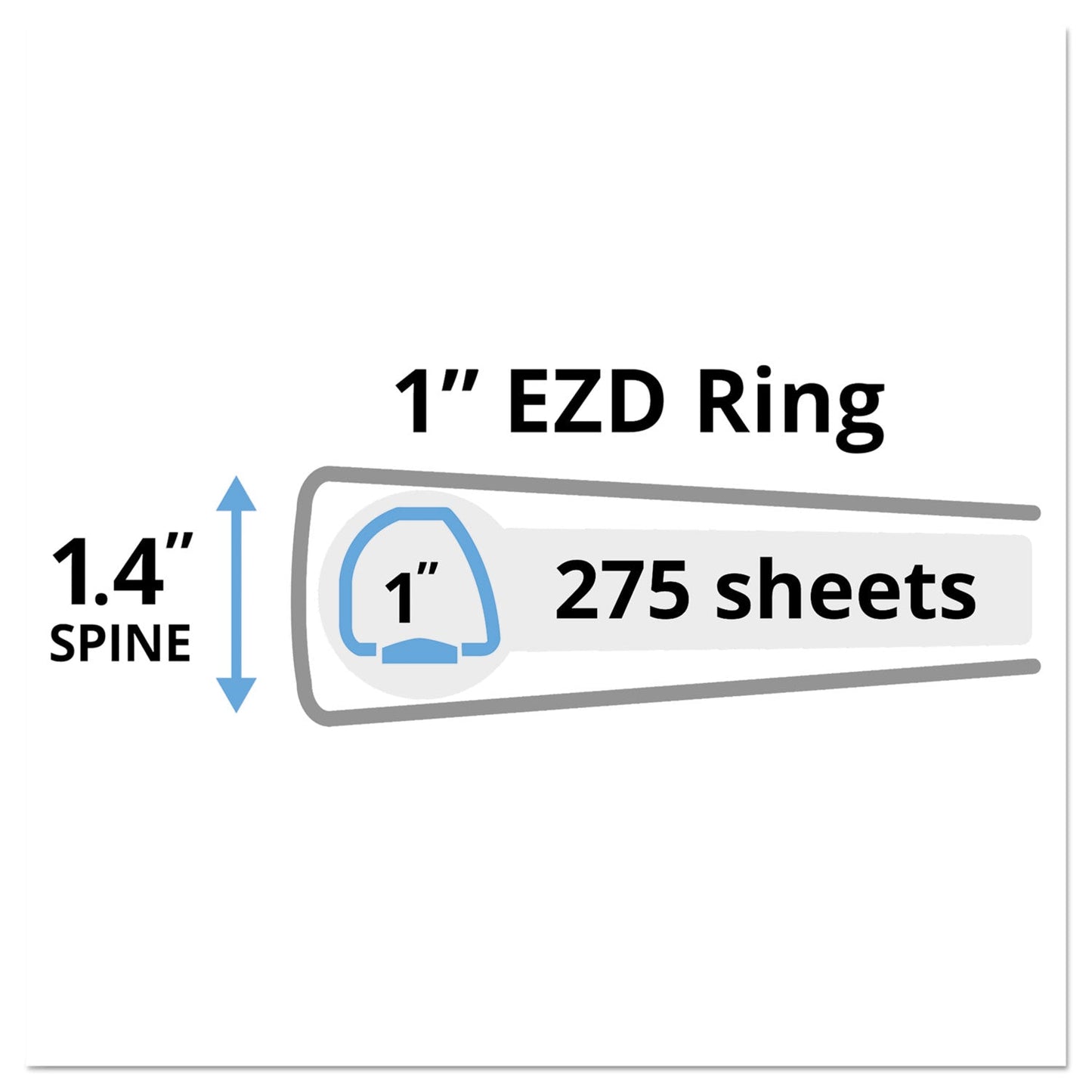 Avery Durable View Binder with DuraHinge and EZD Rings, 3 Rings, 1" Capacity, 11 x 8.5, White, (9301)