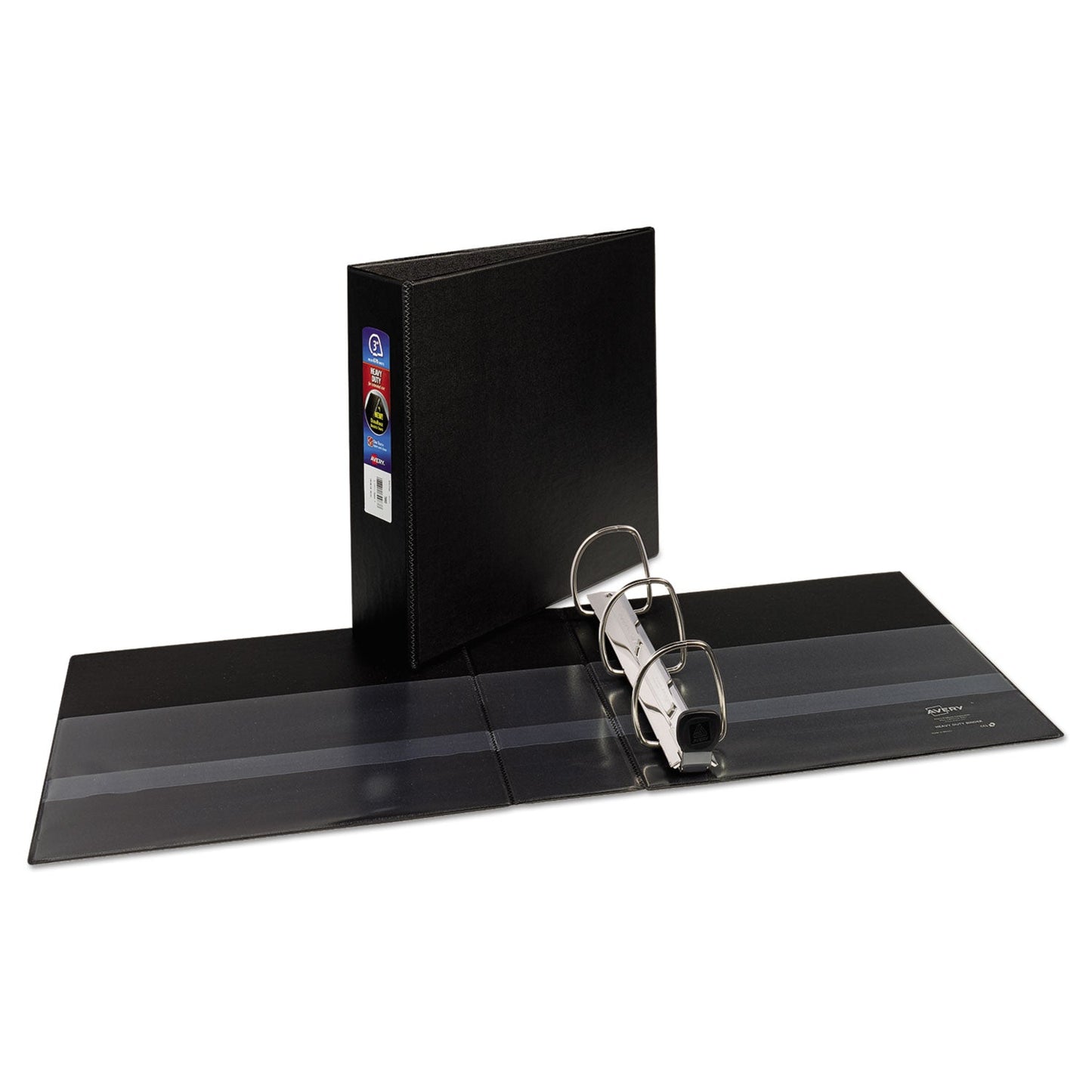 Avery Heavy-Duty Non-View Binder with DuraHinge and Locking One Touch EZD Rings, 3 Rings, 3" Capacity, 11 x 8.5, Black
