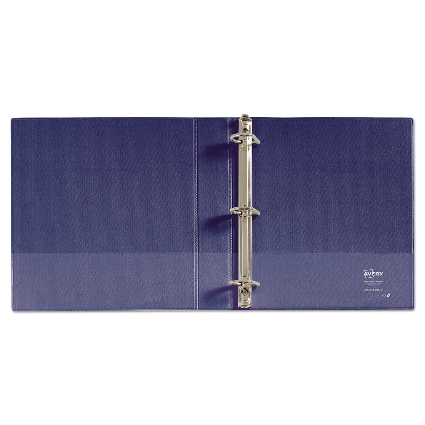Avery Durable View Binder with DuraHinge and Slant Rings, 3 Rings, 1.5" Capacity, 11 x 8.5, Blue