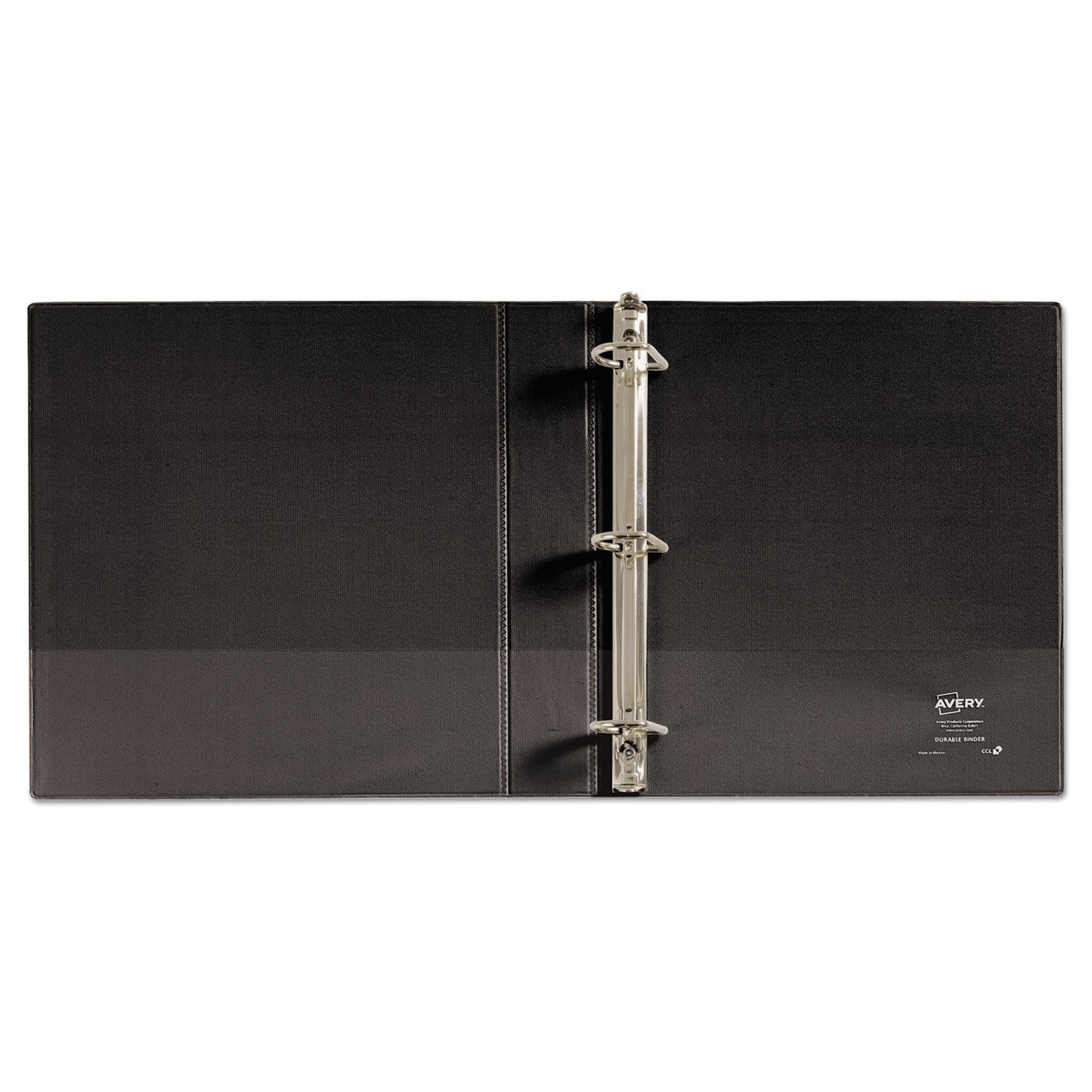 Avery Durable Non-View Binder with DuraHinge and Slant Rings, 3 Rings, 1.5" Capacity, 11 x 8.5, Black
