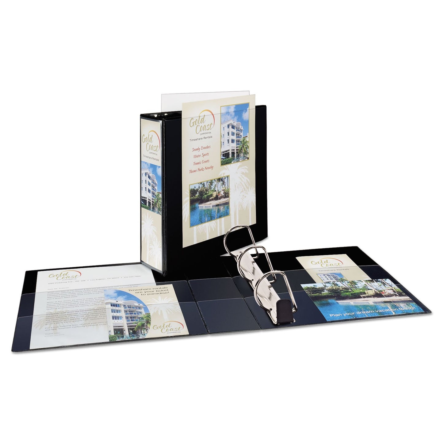 Avery Heavy-Duty Non Stick View Binder with DuraHinge and Slant Rings, 3 Rings, 3" Capacity, 11 x 8.5, Black, (5600)