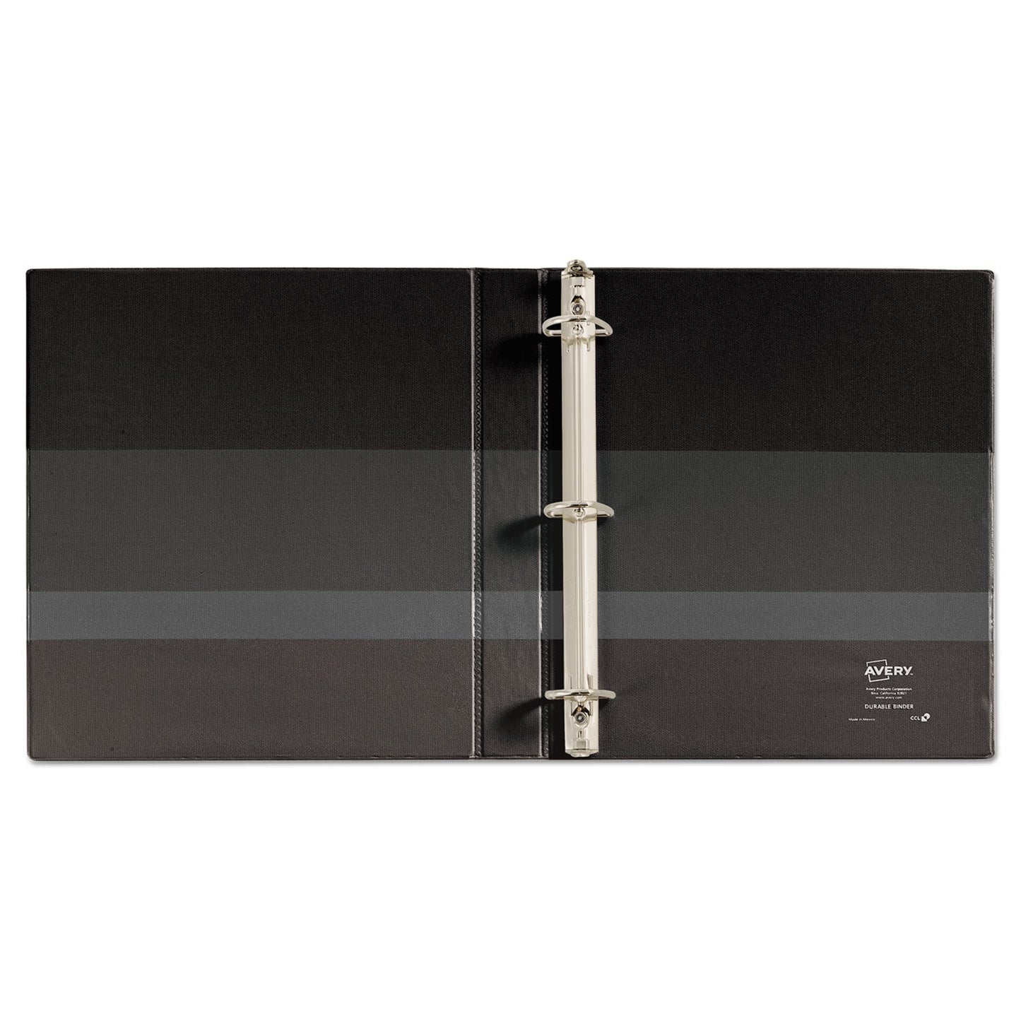 Avery Durable Non-View Binder with DuraHinge and EZD Rings, 3 Rings, 1" Capacity, 11 x 8.5, Black, (8302)
