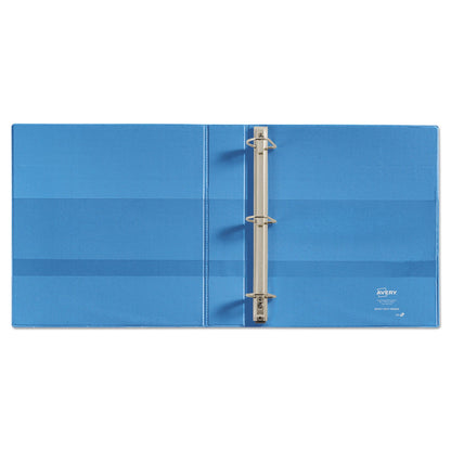 Avery Heavy-Duty Non Stick View Binder with DuraHinge and Slant Rings, 3 Rings, 1.5" Capacity, 11 x 8.5, Light Blue, (5401)