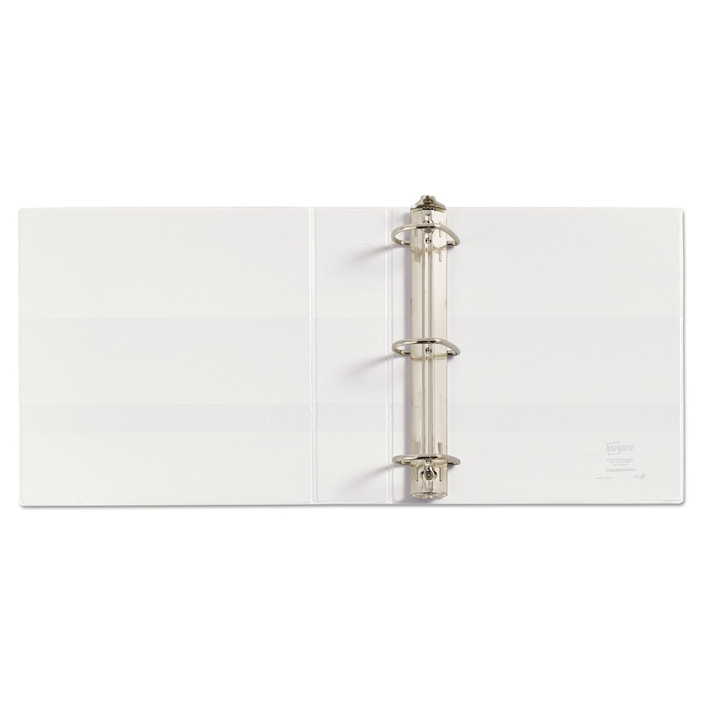 Avery Durable View Binder with DuraHinge and EZD Rings, 3 Rings, 2" Capacity, 11 x 8.5, White, (9501)