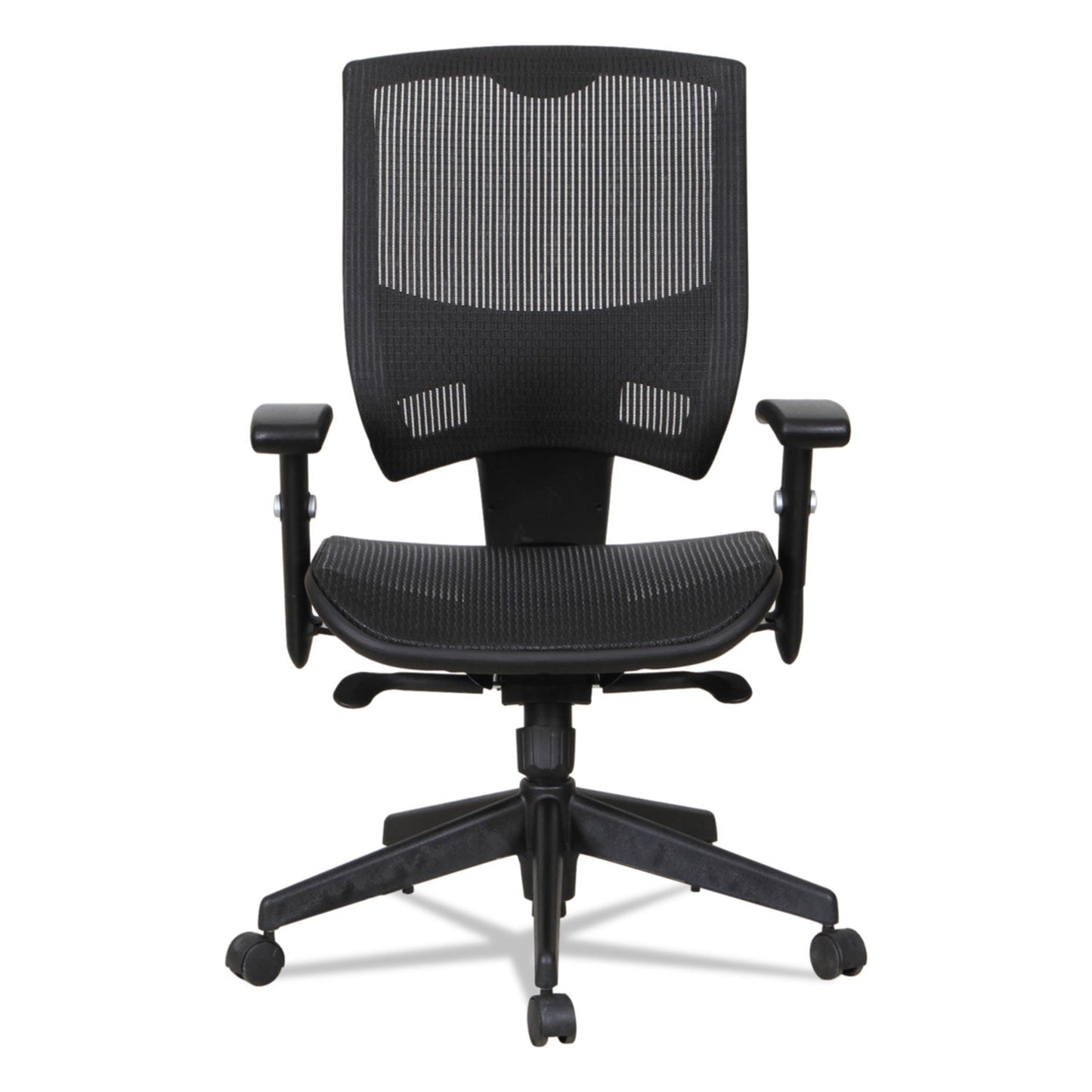 Alera Epoch Series Suspension Mesh Multifunction Chair, Supports Up to 275 lb, 16.25" to 21.06" Seat Height, Black