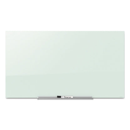 Quartet InvisaMount Magnetic Glass Marker Board, Frameless, 50" x 28", White Surface