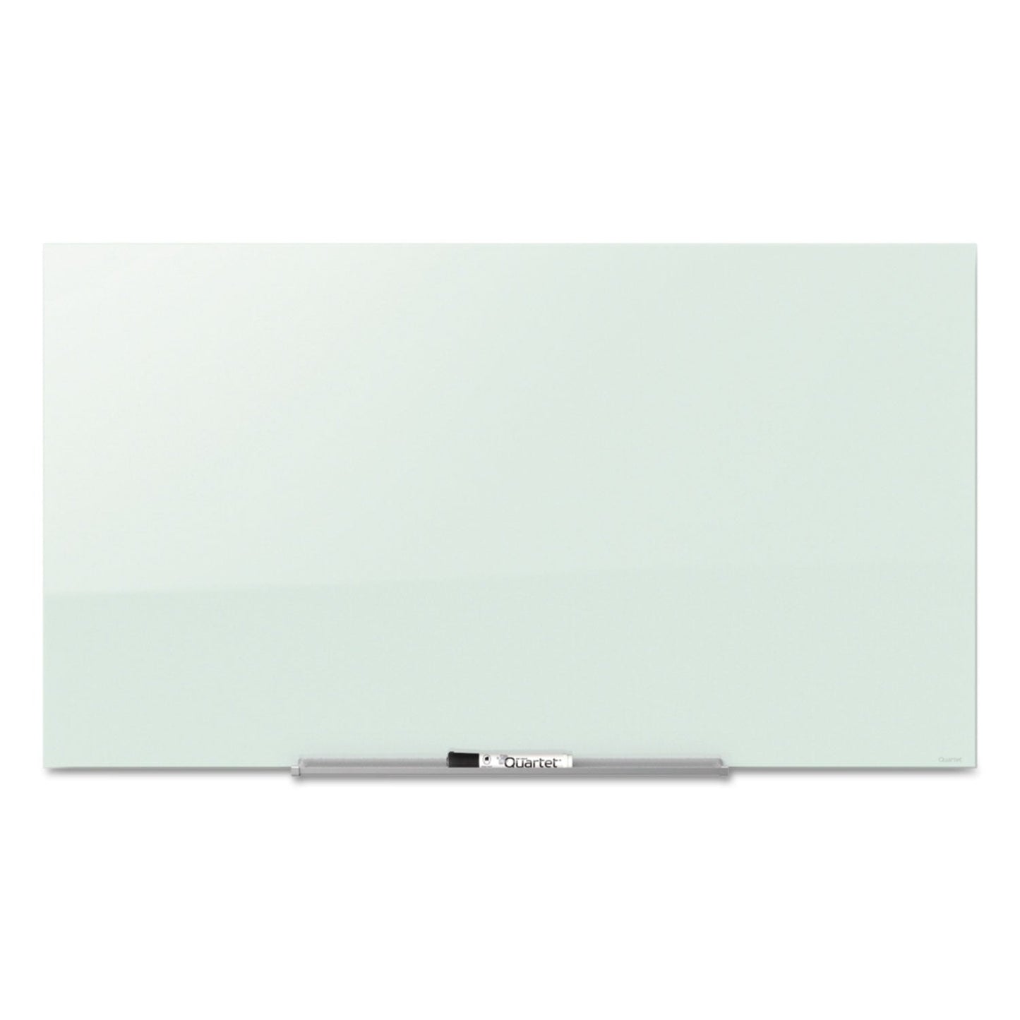 Quartet InvisaMount Magnetic Glass Marker Board, Frameless, 85" x 48", White Surface
