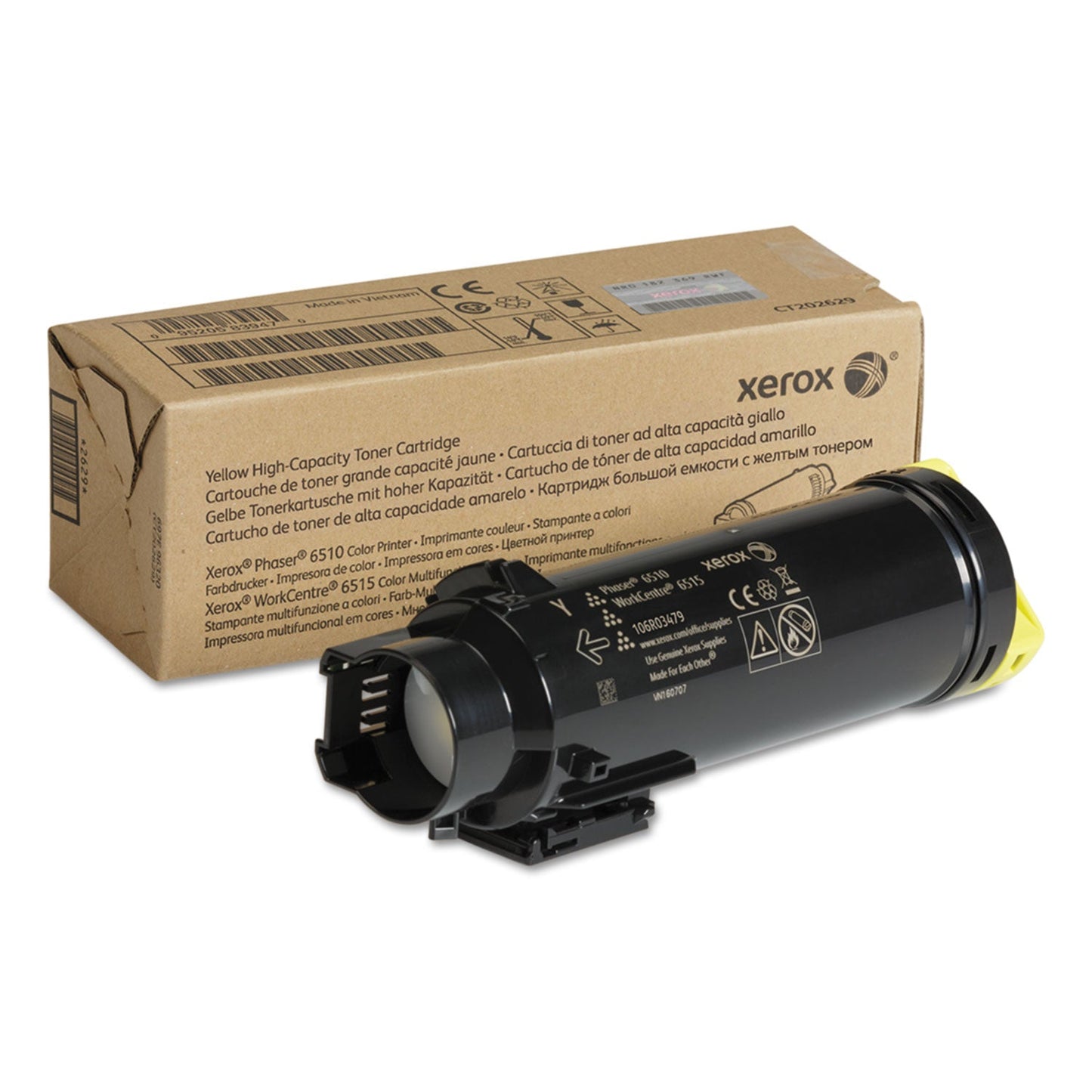 Xerox 106R03479 High-Yield Toner, 2,400 Page-Yield, Yellow