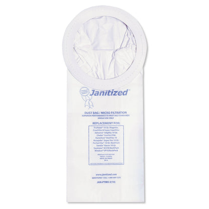 Janitized Vacuum Filter Bags Designed to Fit ProTeam 10 Qt. Super Coach/MegaVac, 100/CT