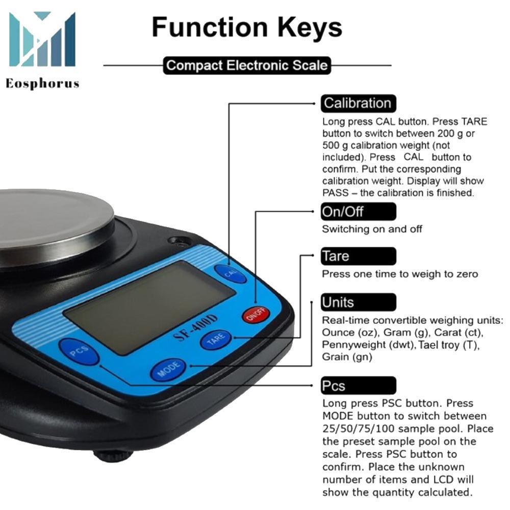 Ounce Carat and Gram Scale 0.01g Accuracy Electronic Scale Science Digital Scale Lab Balance LCD 600g Capacity   USB Charger and AC DC Adapter Included