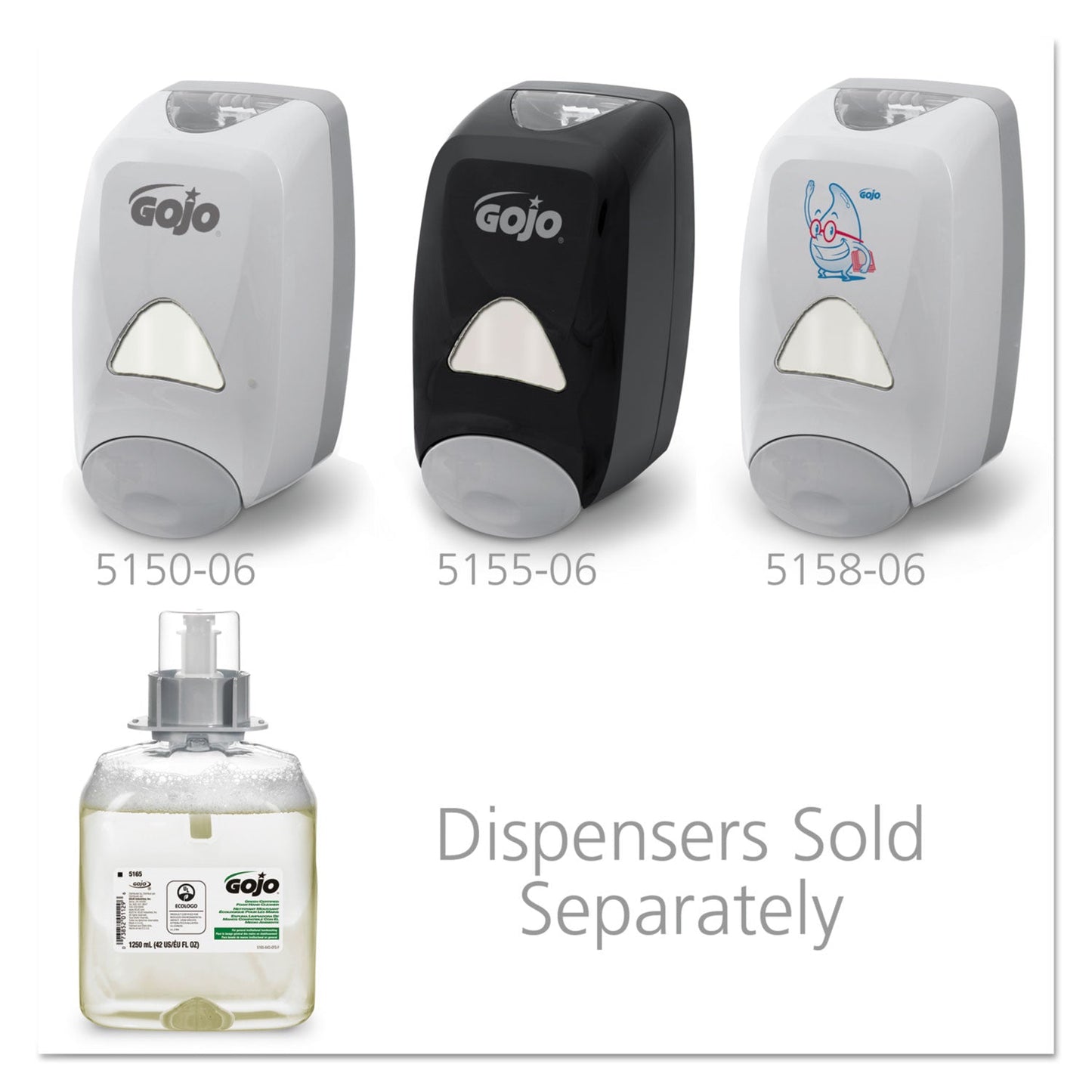 GOJO FMX Green Seal Foam Handwash Dispenser Refill, Unscented, 1,250 mL