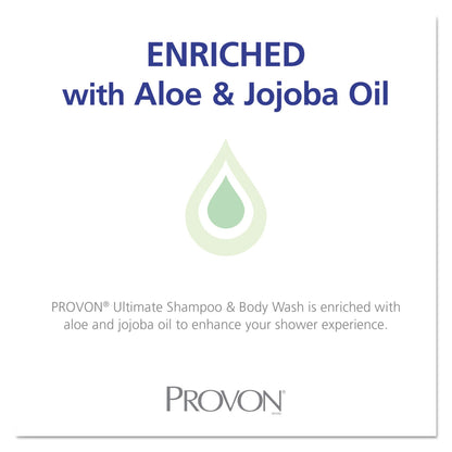 PROVON Ultimate Shampoo and Body Wash, Light Floral Scent, 2,000 mL Refill, 4/Carton