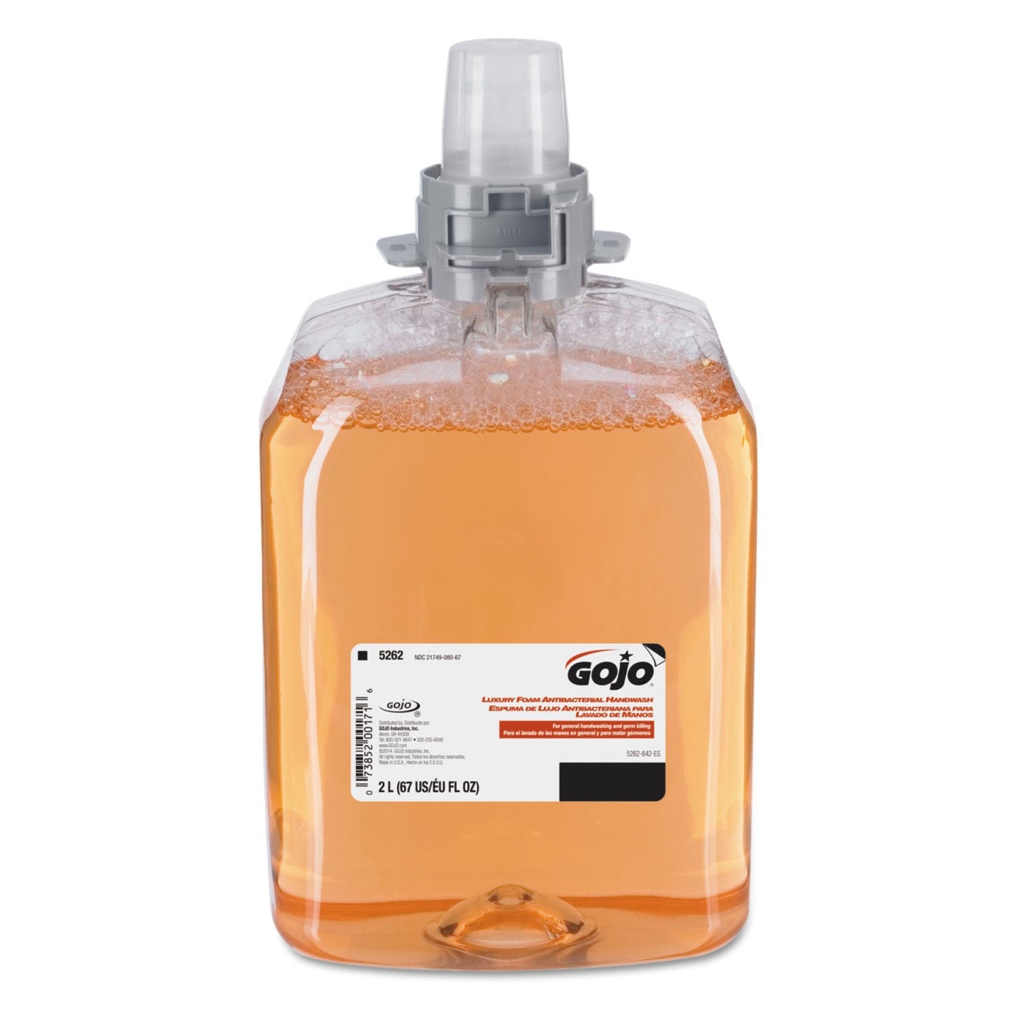 GOJO FMX 20 Luxury Foam Antibacterial Handwash, Fresh Fruit, 2,000 mL, 2/Carton