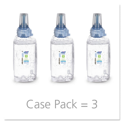 PURELL Advanced Hand Sanitizer Green Certified Gel Refill, For ADX-12 Dispensers, 1,200 mL, Fragrance-Free, 3/Carton