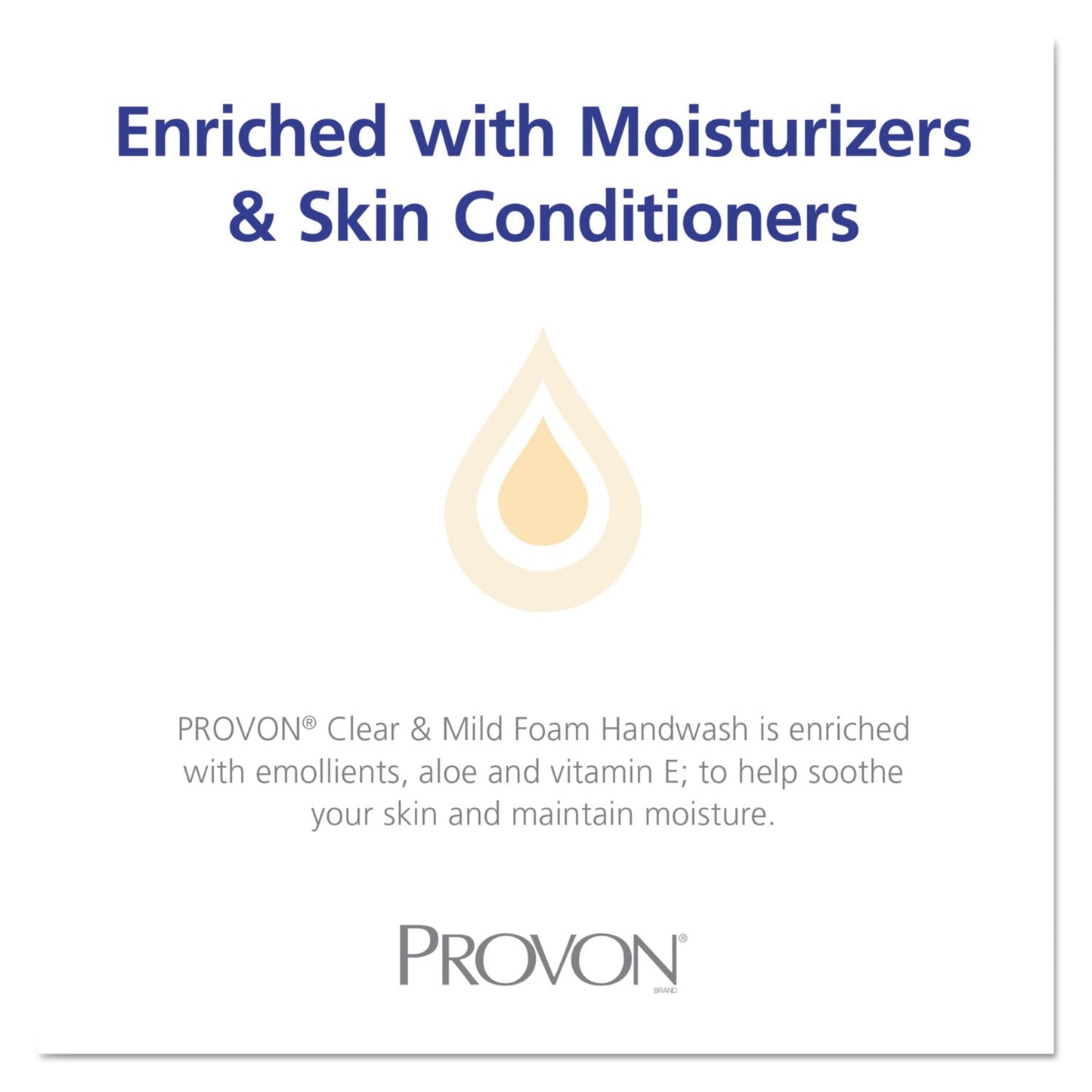 PROVON Clear and Mild Foam Hand Wash, Unscented, 700 mL Refill, 4/Carton