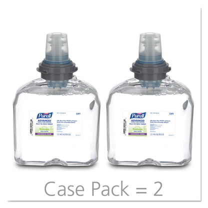 PURELL Green Certified TFX Refill Advanced Foam Hand Sanitizer, 1,200 mL, Fragrance-Free, 2/Carton