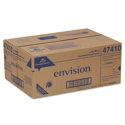 Georgia Pacific Facial Tissue, 2-Ply, White, 100 Sheets/Box, 30 Boxes/Carton