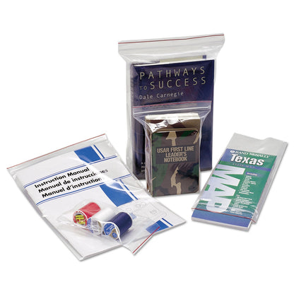 Stout Seal Closure Bags, 2 mil, 12" x 12", Clear, 500/Carton