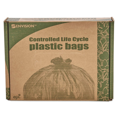 Stout Controlled Life-Cycle Plastic Trash Bags, 30 gal, 0.8 mil, 30" x 36", Brown, 60/Box