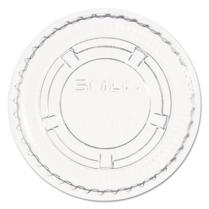 Dart Portion/Souffle Cup Lids, Fits 0.5 oz to 1 oz Cups, PET, Clear, 125 Pack, 20 Packs/Carton