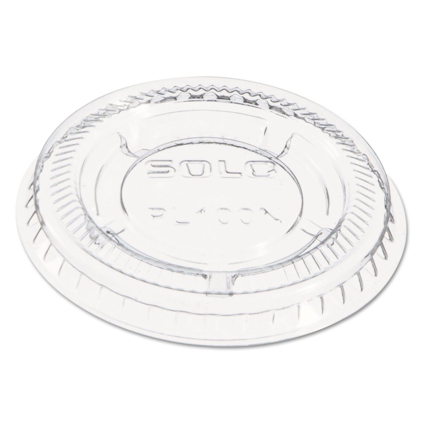Dart Portion/Souffle Cup Lids, Fits 0.5 oz to 1 oz Cups, PET, Clear, 125 Pack, 20 Packs/Carton