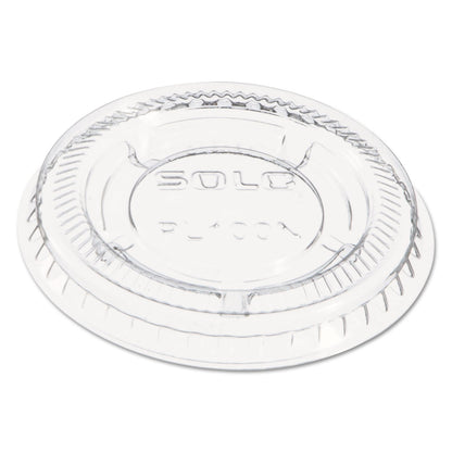 Dart Portion/Souffle Cup Lids, Fits 0.5 oz to 1 oz Cups, PET, Clear, 125 Pack, 20 Packs/Carton