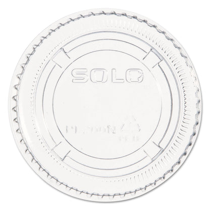 Dart Portion/Souffle Cup Lids, PET, Fits 1.5 oz to 2.5 oz Cups, Clear, 2,500/Carton