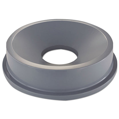 Rubbermaid Round BRUTE Funnel Top Receptacle, For 32-Gallon Containers, 22.38" Diameter x 5h, Gray