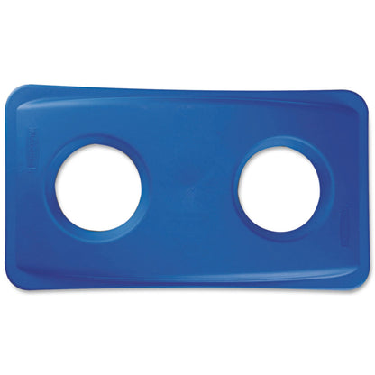 Rubbermaid Lid for Slim Jim Bottle Recycling Container, 20.38w x 11.38d x 2.75h, Blue