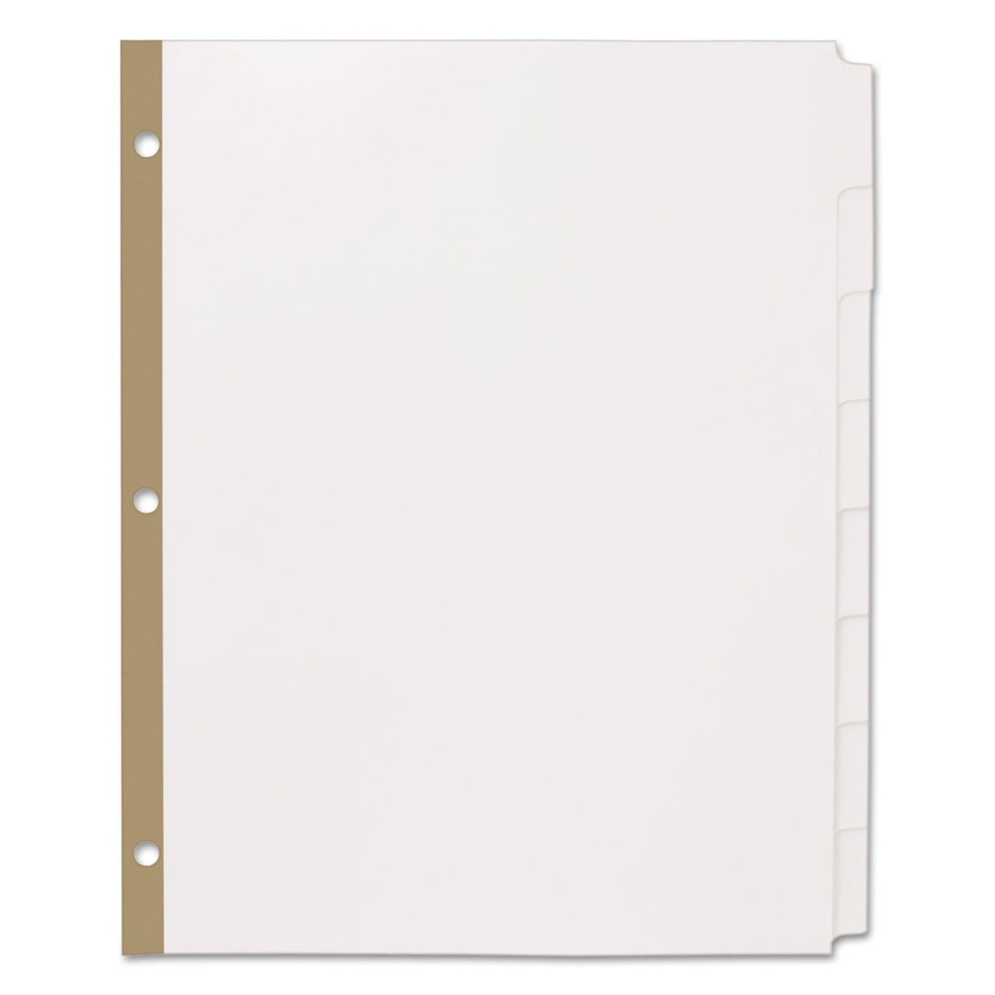 Office Essentials Index Dividers with White Labels, 8-Tab, 11 x 8.5, White, 5 Sets