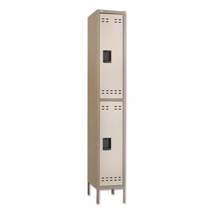 Safco Double-Tier Locker, 12w x 18d x 78h, Two-Tone Tan