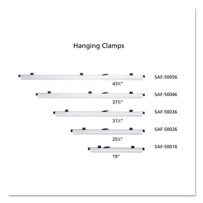 Safco Mobile Plan Center Sheet Rack, 18 Hanging Clamps, 43.75w x 20.5d x 51h, Sand