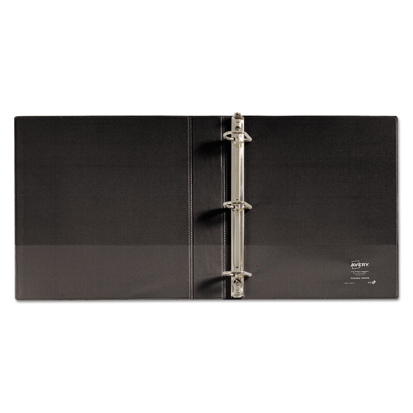 Avery Durable View Binder with DuraHinge and Slant Rings, 3 Rings, 1.5" Capacity, 11 x 8.5, Black
