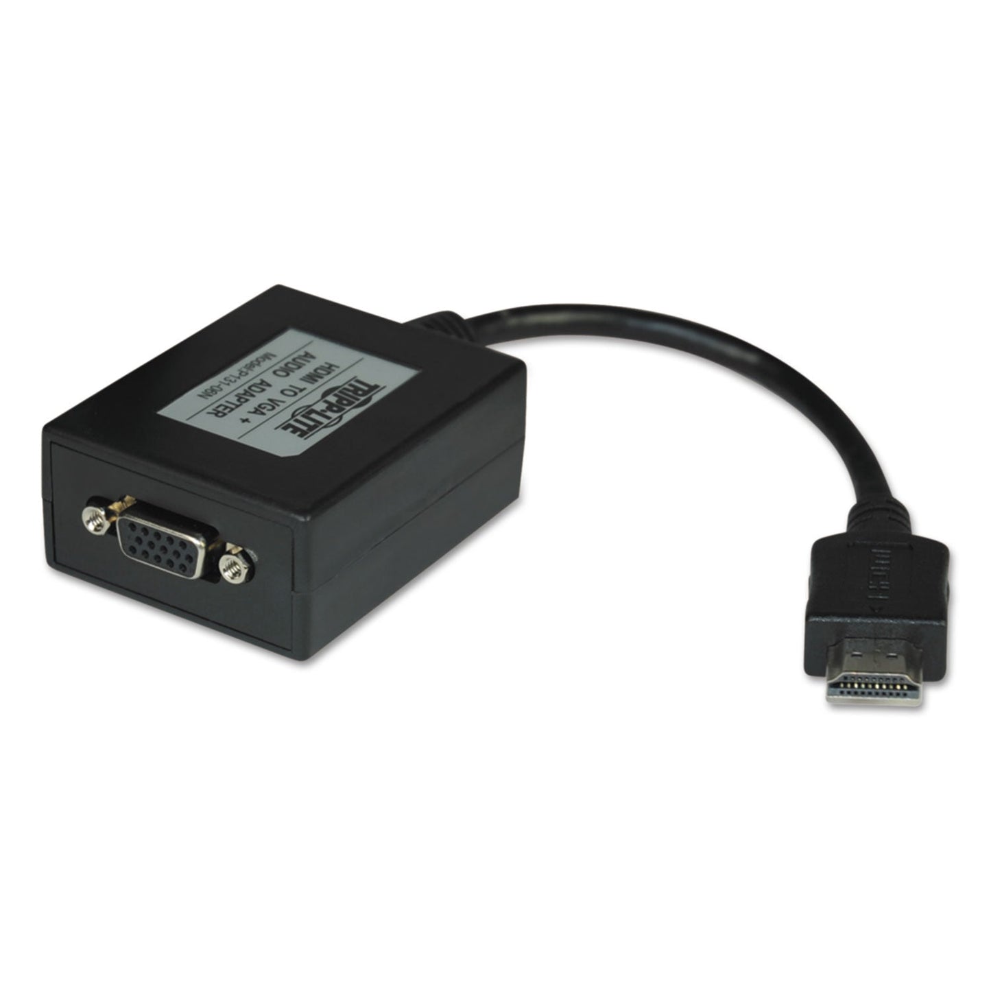 Tripp Lite HDMI to VGA with Audio Converter Cable, 6", Black