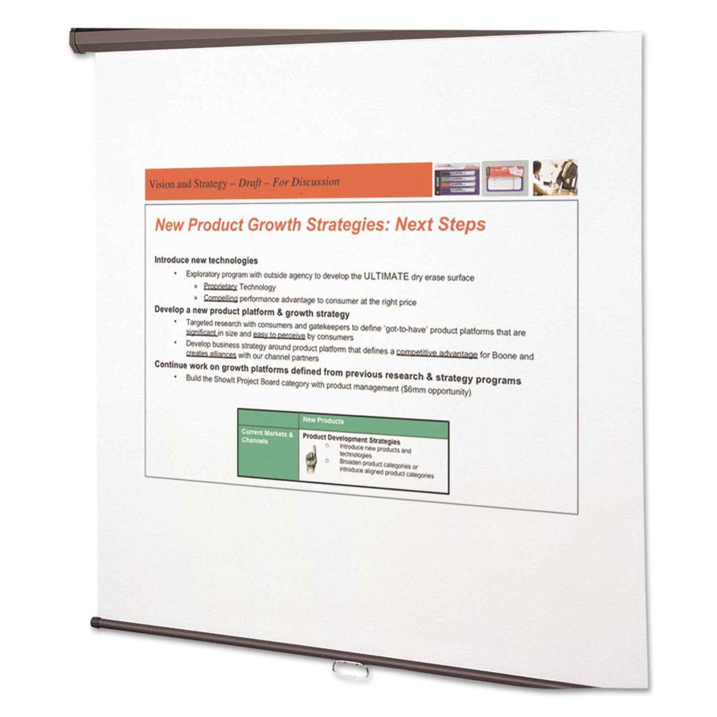 Quartet Wall or Ceiling Projection Screen, 96 x 96, White Matte Finish