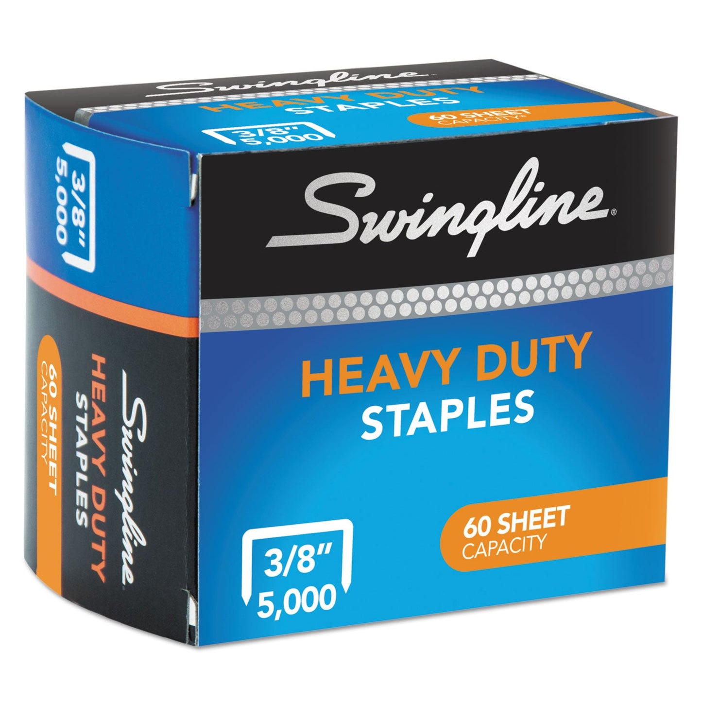 Swingline S.F. 39 Heavy-Duty Staples, 0.38" Leg, 0.5" Crown, Steel, 5,000/Box