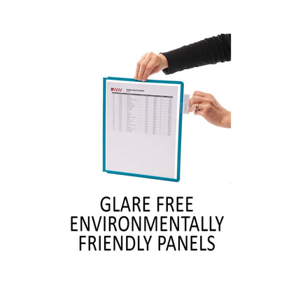 Durable VARIO Magnetic Wall Reference System, 5 Panels, 10 Pockets, Assorted Borders