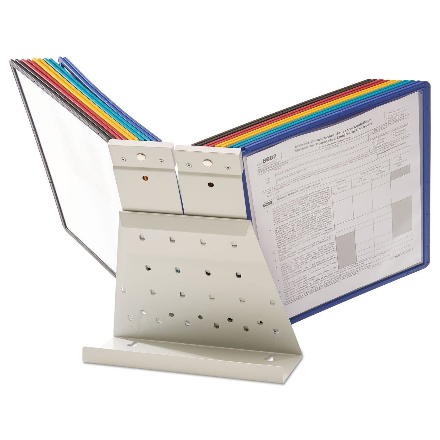 Durable VARIO Reference Desktop System, 20 Panels, Assorted Borders and Panels