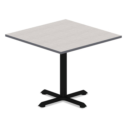 Alera Hospitality Series Single-Column Bases, 27.5" Diameter, 28.5"h, 300 lb Cap, Steel, Black