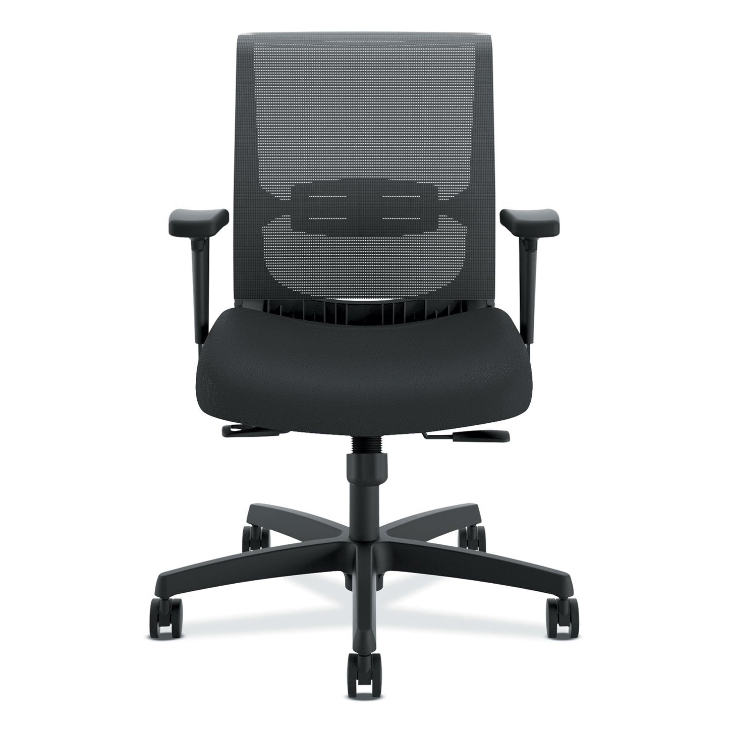 HON Convergence Mid-Back Task Chair, Synchro-Tilt and Seat Glide, Supports Up to 275 lb, Black