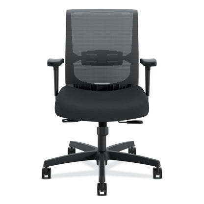 HON Convergence Mid-Back Task Chair, Synchro-Tilt and Seat Glide, Supports Up to 275 lb, Black
