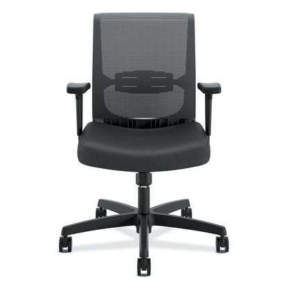 HON Convergence Mid-Back Task Chair, Swivel-Tilt, Supports Up to 275 lb, 15.75" to 20.13" Seat Height, Black