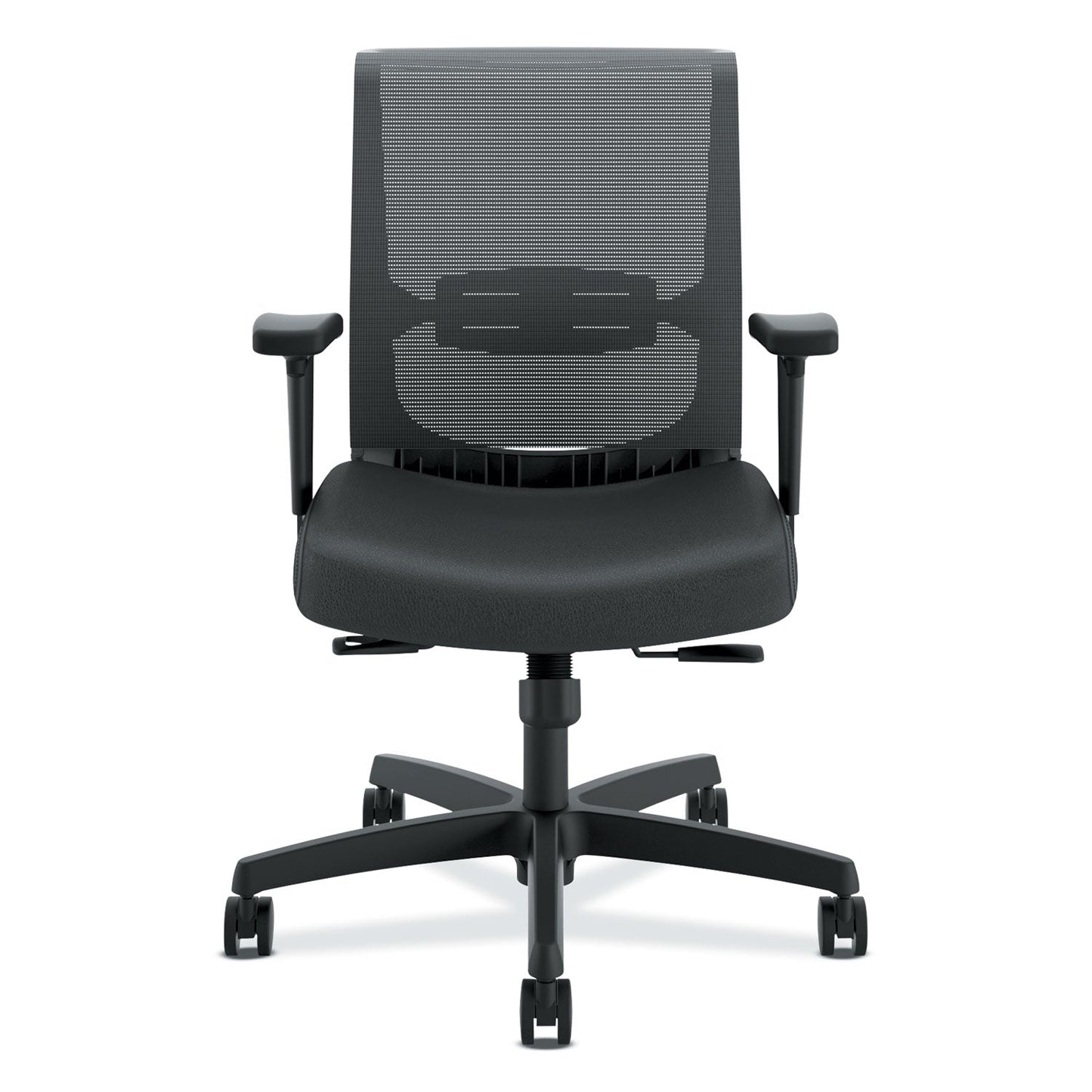HON Convergence Mid-Back Task Chair, Synchro-Tilt and Seat Glide, Supports Up to 275 lb, Black