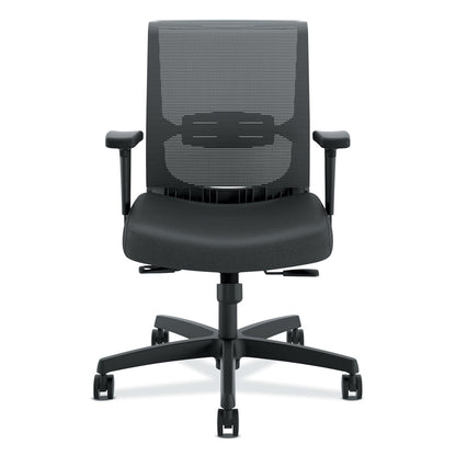 HON Convergence Mid-Back Task Chair, Synchro-Tilt and Seat Glide, Supports Up to 275 lb, Black
