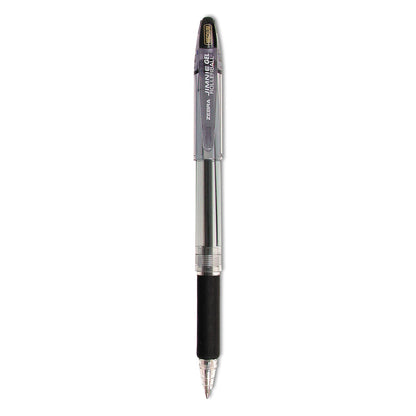 Zebra Jimnie Gel Pen Value Pack, Stick, Medium 0.7 mm, Black Ink, Smoke Barrel, 24/Box