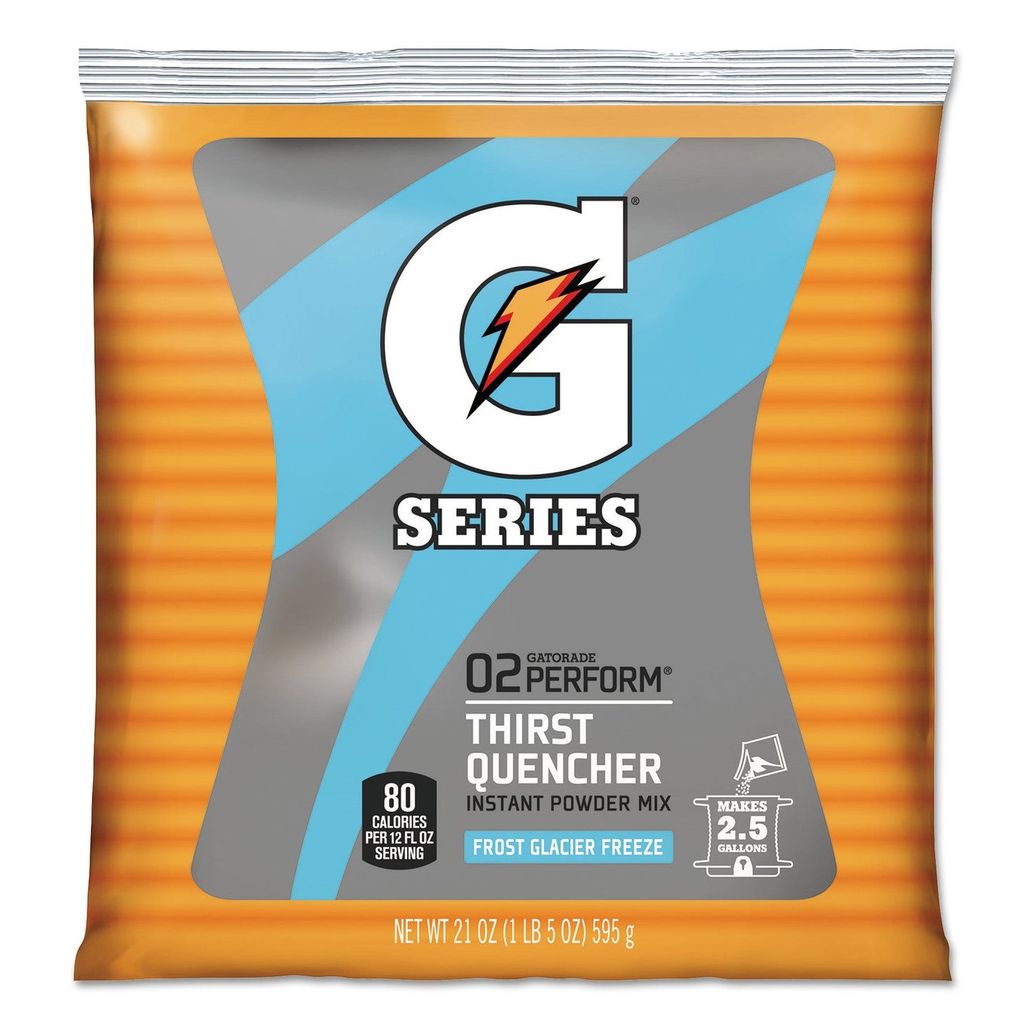 Gatorade Powdered Drink Mix, Glacier Freeze, 21oz Packet, 32/Carton