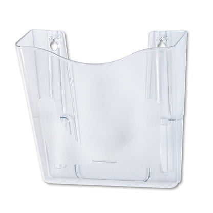 deflecto Euro-Style DocuPocket Portrait Wall File, A4/Letter/Magazine/Portfolio Size, 10.25" x 4" x 10", Clear
